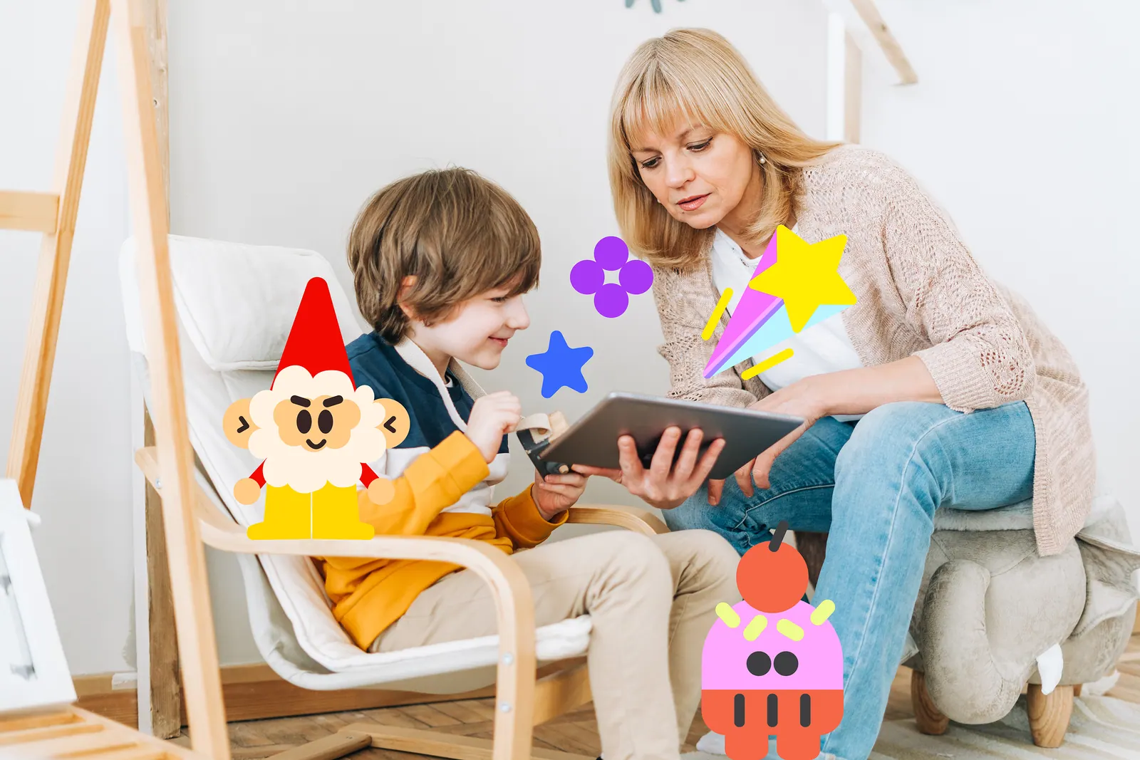 A clinician and child in a session