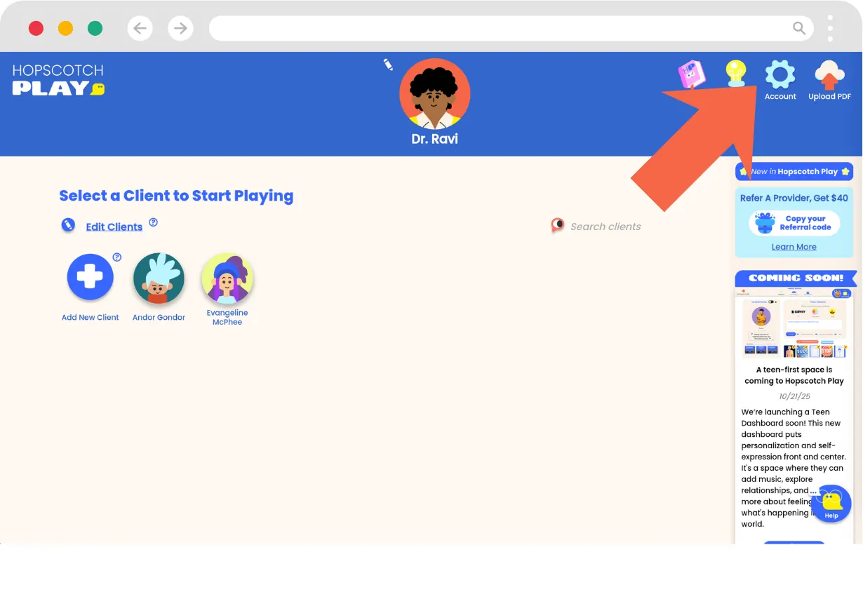 Setting up your group account