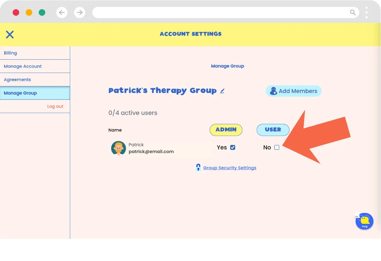 Checking group user status