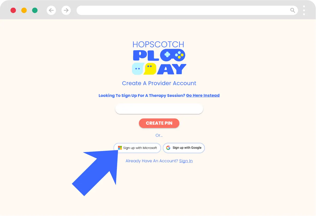 Clicking to sign up with Microsoft Entra ID