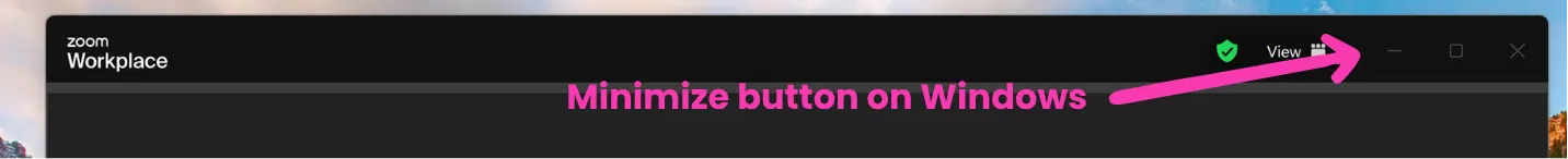 Minimizing on Windows