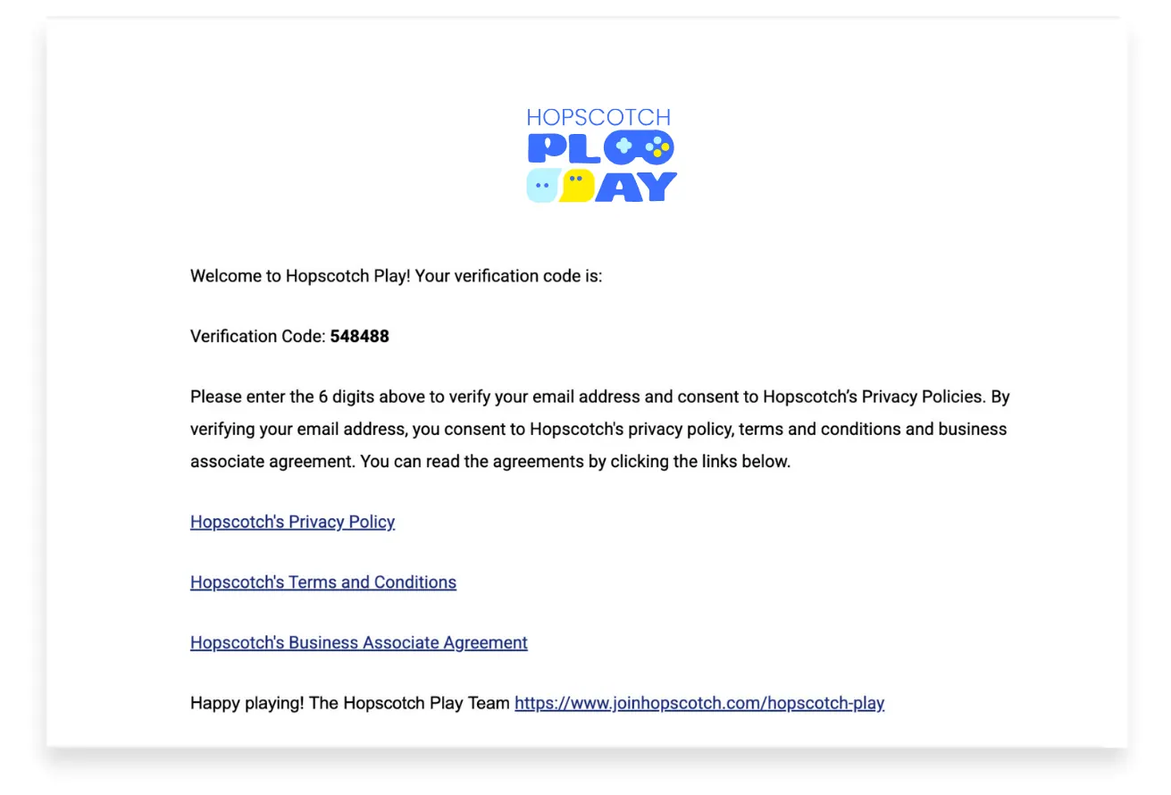 Entering your email when creating a PIN