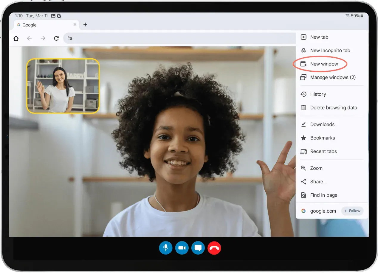 chrome split screen
